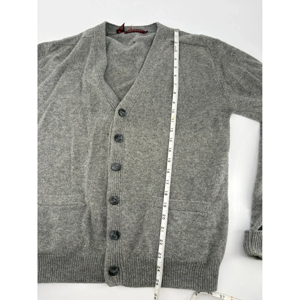 Vtg Robinson's Southern California 100% Wool Cardigan Scotland Grandpa Sweater L